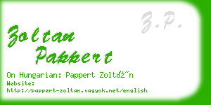 zoltan pappert business card